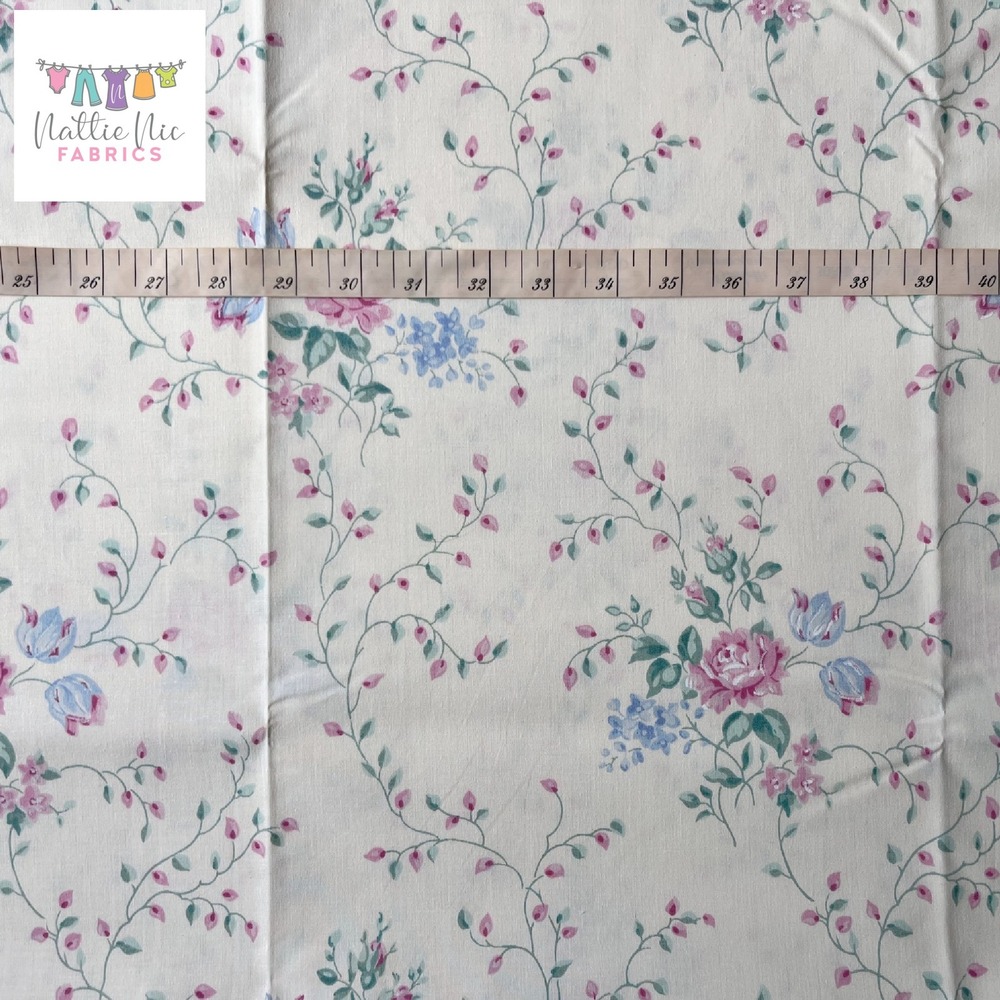 Vintage Full (double) Sheet Set, JcPenneys, Brand New cream with pink floral - Picture 3 of 7